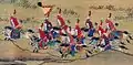 Cavalerie chinoise de l'époque Ming d'après un rouleau peint vers 1500.