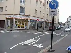 Double-sens cyclable à Nantes