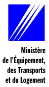 Logo du ministère de l'Équipement, des Transports et du Logement entre 1997 et 1999.