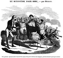 Caricature de Louis-Napoléon Bonaparte et de son ministère par Béguin (Le Journal pour rire, 7 novembre 1851)