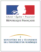 Logo du ministère de l'Économie, de l'Industrie et du Numérique en 2014-2016.