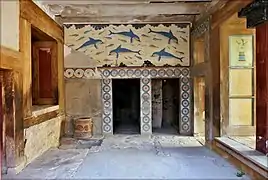 Le gynécée royal de Cnossos ; un exemple d'une architecture minoenne raffinée.