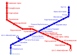 Carte topologique du métro de Minsk