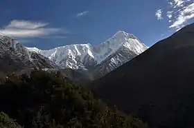 Vue du Minya Konka depuis l'ouest.