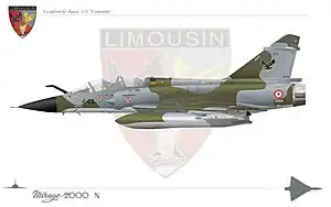 Mirage 2000 « escadron Limousin ».[pas clair]