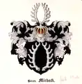 Armoiries des barons von Mirbach dans l'Armorial de la Baltique (1882)