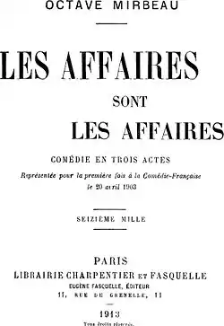 Image illustrative de l’article Les affaires sont les affaires