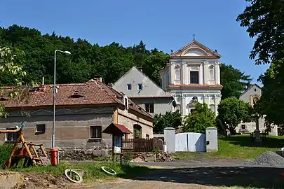 Mirošovice : centre du village.