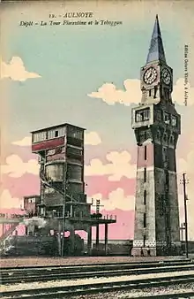 La Tour florentine et le Toboggan de l'ancien dépôt d'Aulnoye-Aymeries.