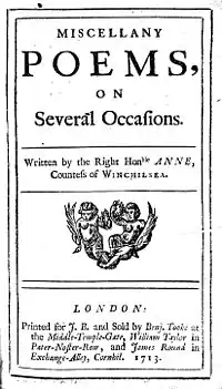 de haut en bas : titre, nom de l'auteur, angelots (gravure), éditeur, date