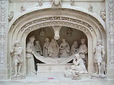 Mise au tombeau du Christ de l'abbaye de Solesmes (moulage de la Cité de l'Architecture).