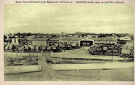 Les vins en gros Mitjavile en gare de Lattes-Montpellier.