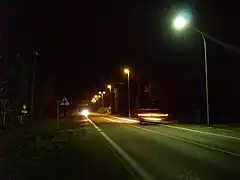 La colline de Mittelhausbergen de nuit.