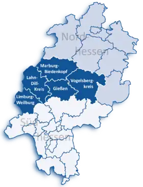 Localisation de District de Gießen