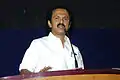 M. K. Stalin, leader du DMK.