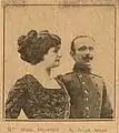 Mlle Marguerite Doussier et son futur époux, M. Jules Ablay, officier de l'armée belge (1910).