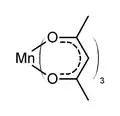 Figure 4 : structure de l'acétylacétonate de manganèse III.
