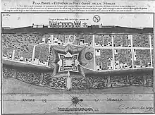 Plan du Fort Condé de La Mobille en 1725