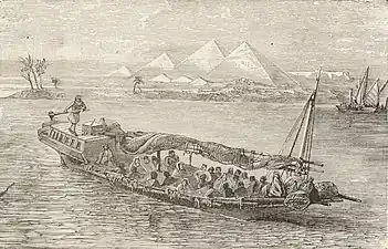 Navire négrier sur le Nil, 1884.