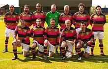 Photo couleur de l'équipe du Wanderers Football Club à sa reformation en 2009.