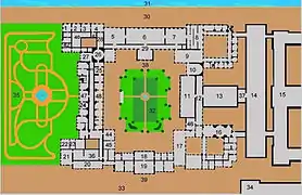 Plan simplifié du Palais d'Hiver.