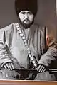 Portrait de Mohammed Rahim Khan II exposé dans le musée de la médersa.