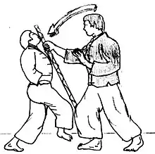 Technique de défense ancestrale des moines birmans (pongyi-thaing).