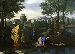 Nicolas Poussin, Moïse exposé sur les eaux, 1654.