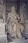 Statue de Moïse réalisée par Michel-Ange.