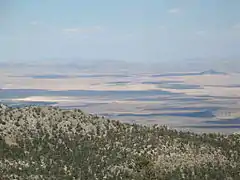 Le désert des Mojaves vu depuis Big Bear.