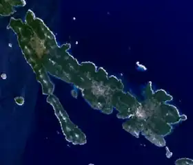 Image satellite de l'île Molat