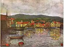 Illustration de Molde, peinte par Nico Wilhelm Jungmann, 1904