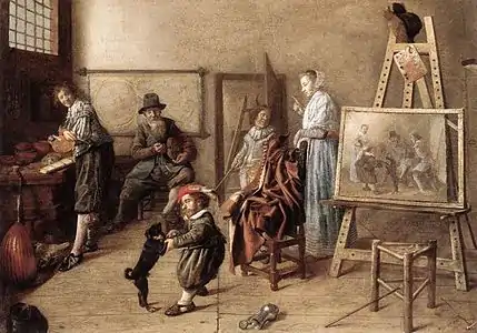 L'Atelier de l'artiste, 1631, Berlin, Gemäldegalerie.