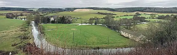 La boucle du bief de la Laigne depuis Molesme.