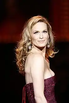 Molly Sims lors d'un défilé en janvier 2008.