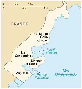 carte : Géographie de Monaco