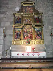 Retable des saintes Élodie et Nunilone XVIIIe siècle, dans le monastère de Leyre.