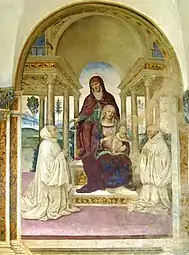Sainte Anne trinitaire, réfectoire du monastère de Sant'Anna in Camprena (it).