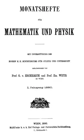 Image illustrative de l’article Monatshefte für Mathematik