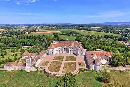 Moncley, le château (vue aérienne).
