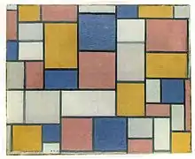 Plans de couleurs avec des contours gris, 1918