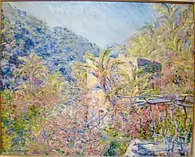 Vallée de Sasso. Effet de soleil par Claude Monet, 1884.