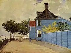 La Maison bleue à Zaandam (Monet, 1871).