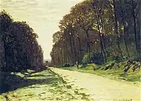 Route en forêt, 1864.