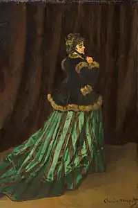 Claude Monet, Camille, réplique de La Femme à la robe verte (1866)