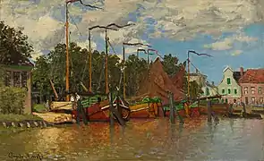 Bateaux à Zaandam (Monet, 1871).