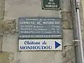 Plaque de cocher commune de Monhoudou.