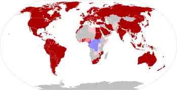 Carte de la propagation globale du virus de la variole du singe.