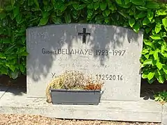 Tombe de Gilbert Delahaye.