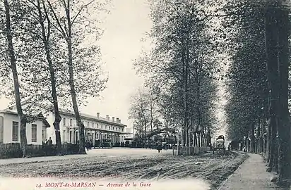 Gare de Mont-de-Marsan au début du XXe siècle